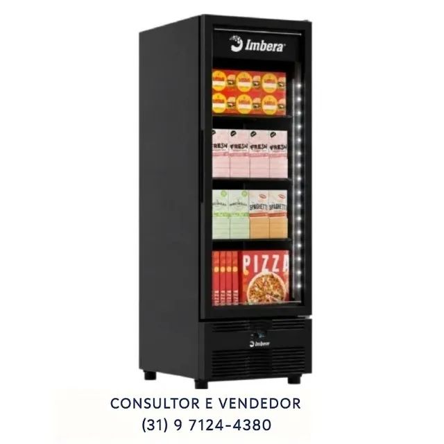Congelador Vertical Porta de Vidro 560L Imbera