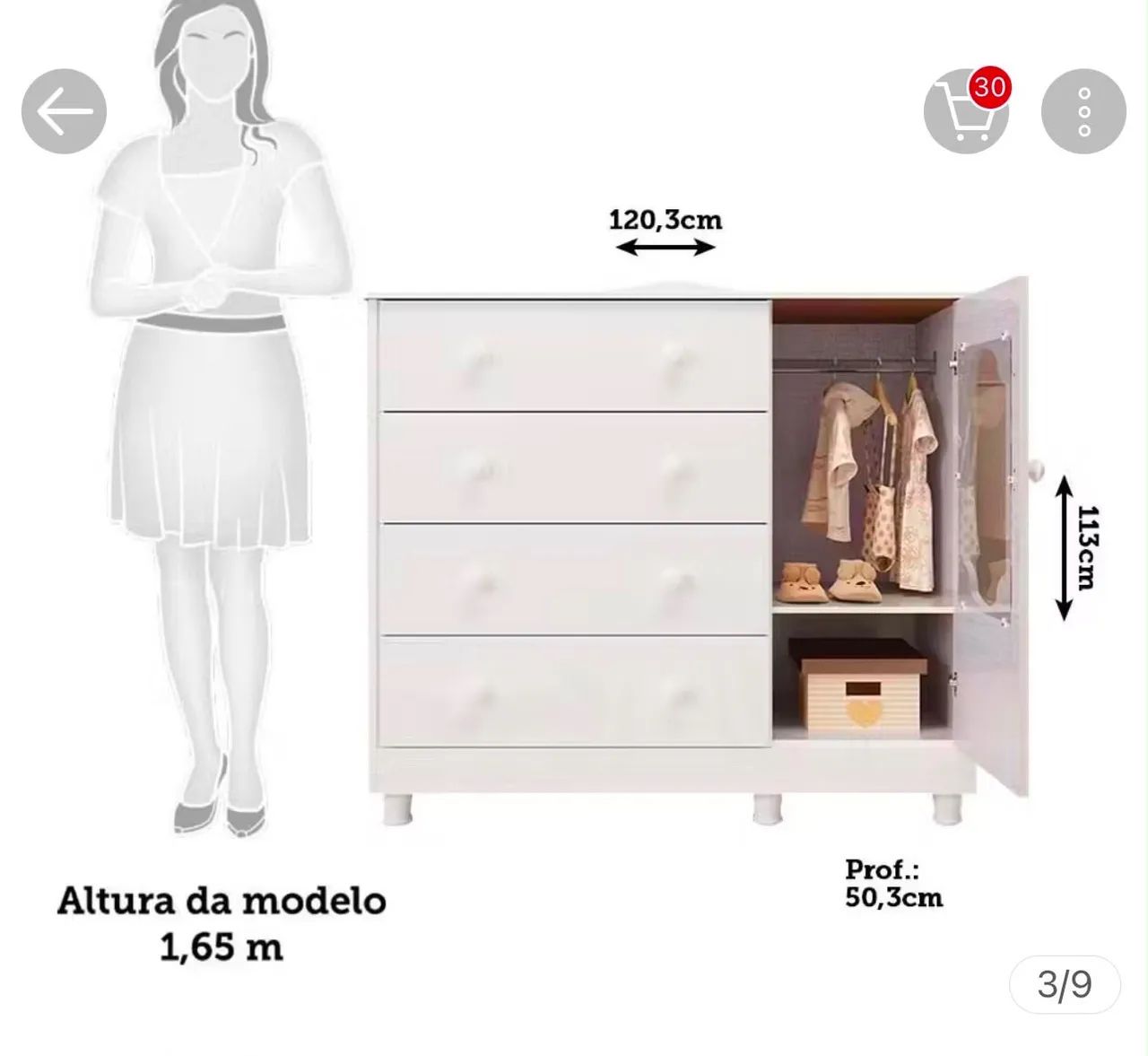 Cômoda branca NOVO - Foto 2