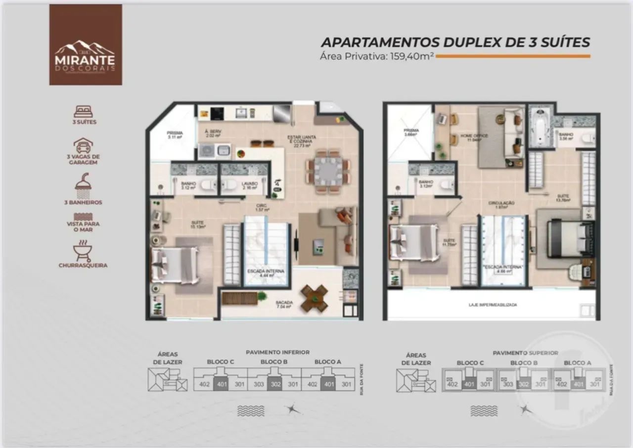 Apartamento para venda possui 130 metros quadrados com 3 quartos - Foto 2