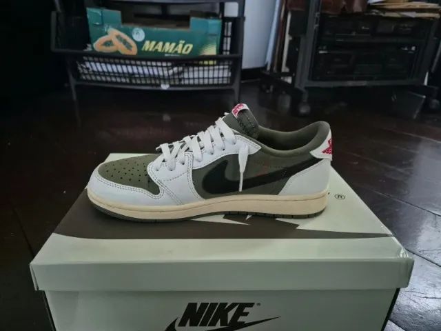 Travis Scott x Air Jordan 1 Low OG SP Medium Olive - Foto 3