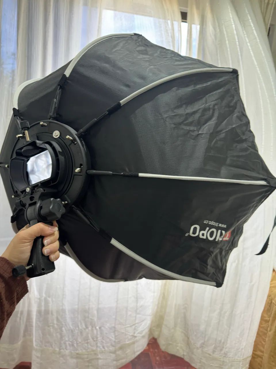 2 Softbox Octogonal Triopo KS2-90 90cm Com Grid Para Flash Speedlight