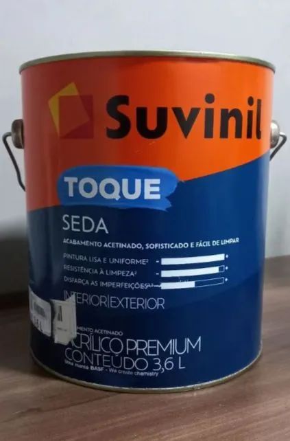 Tinta Suvinil Toque de Seda Premium 3.6L Nova Para Venda