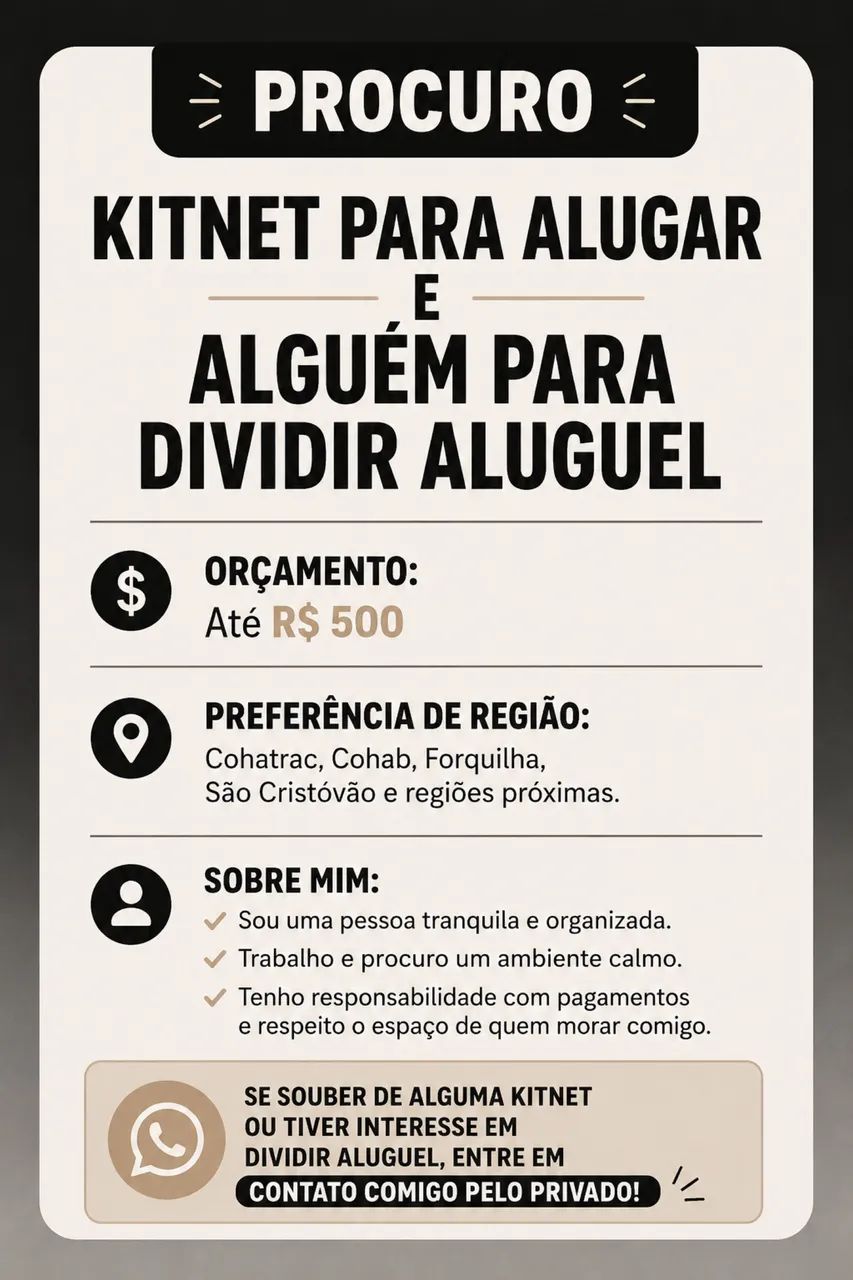 Procurando Kitnet 