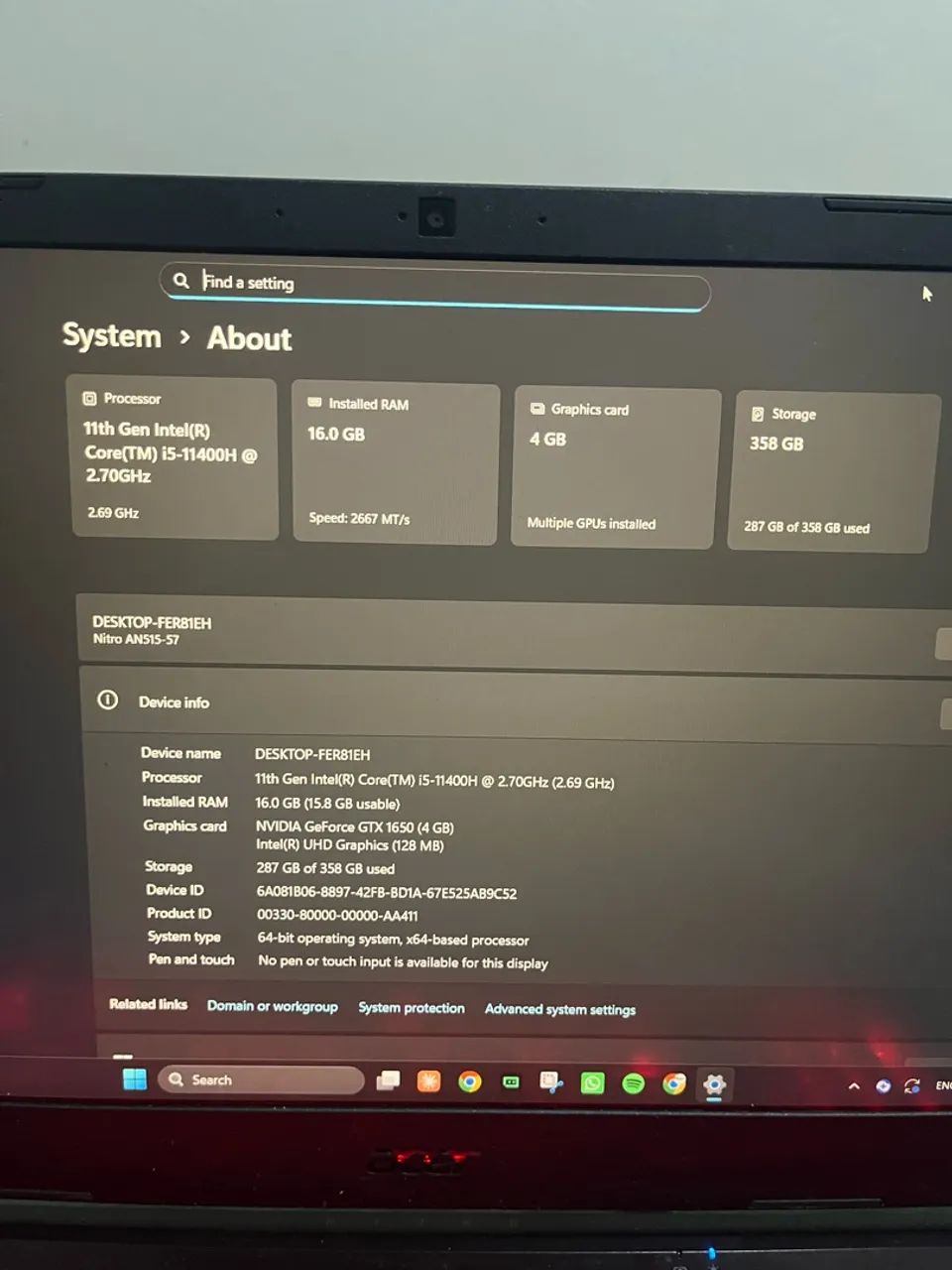Acer Nitro 5 AN515-57 - Foto 2