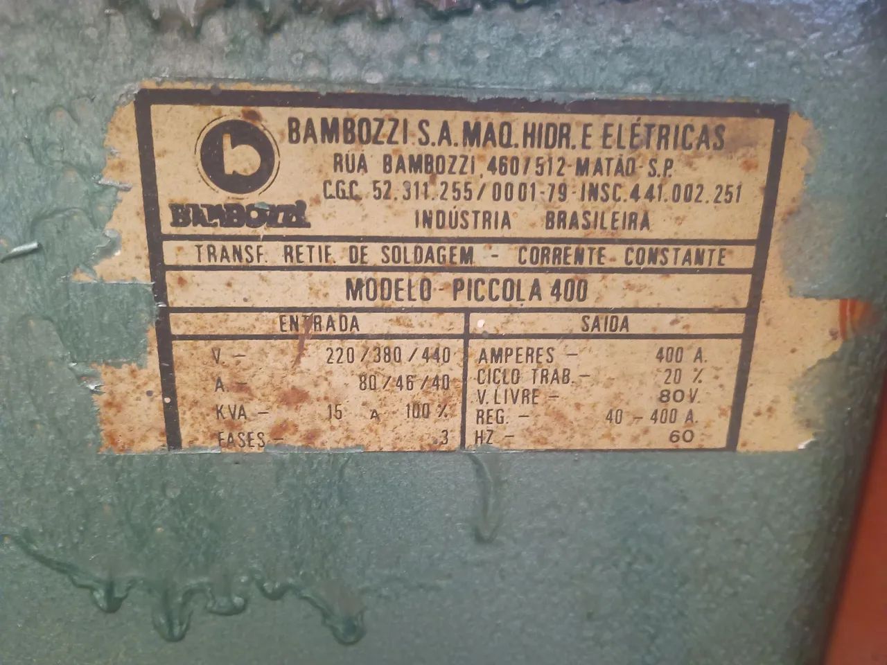 Máquina de solda bambozzi piccola 400 - Foto 3