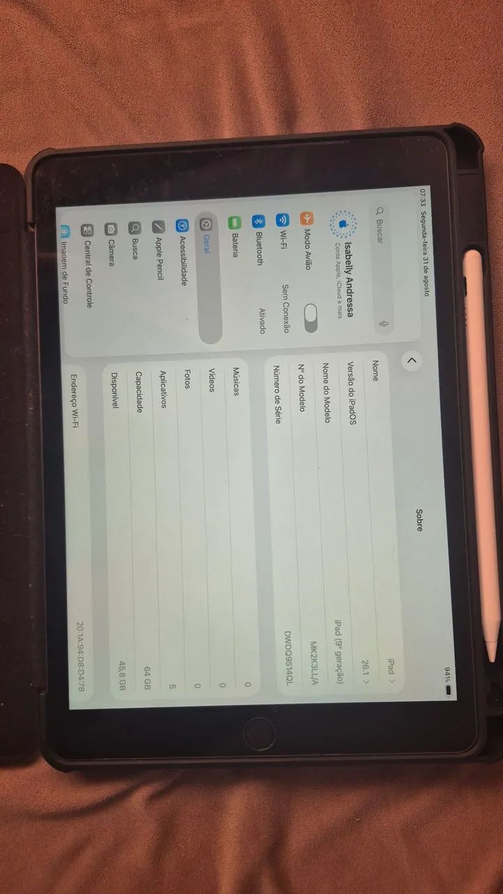 Apple iPad 10.2" Wi-Fi 64 GB (9ª geração) cinza espacial - Com Apple Pencil e Capa - Foto 3