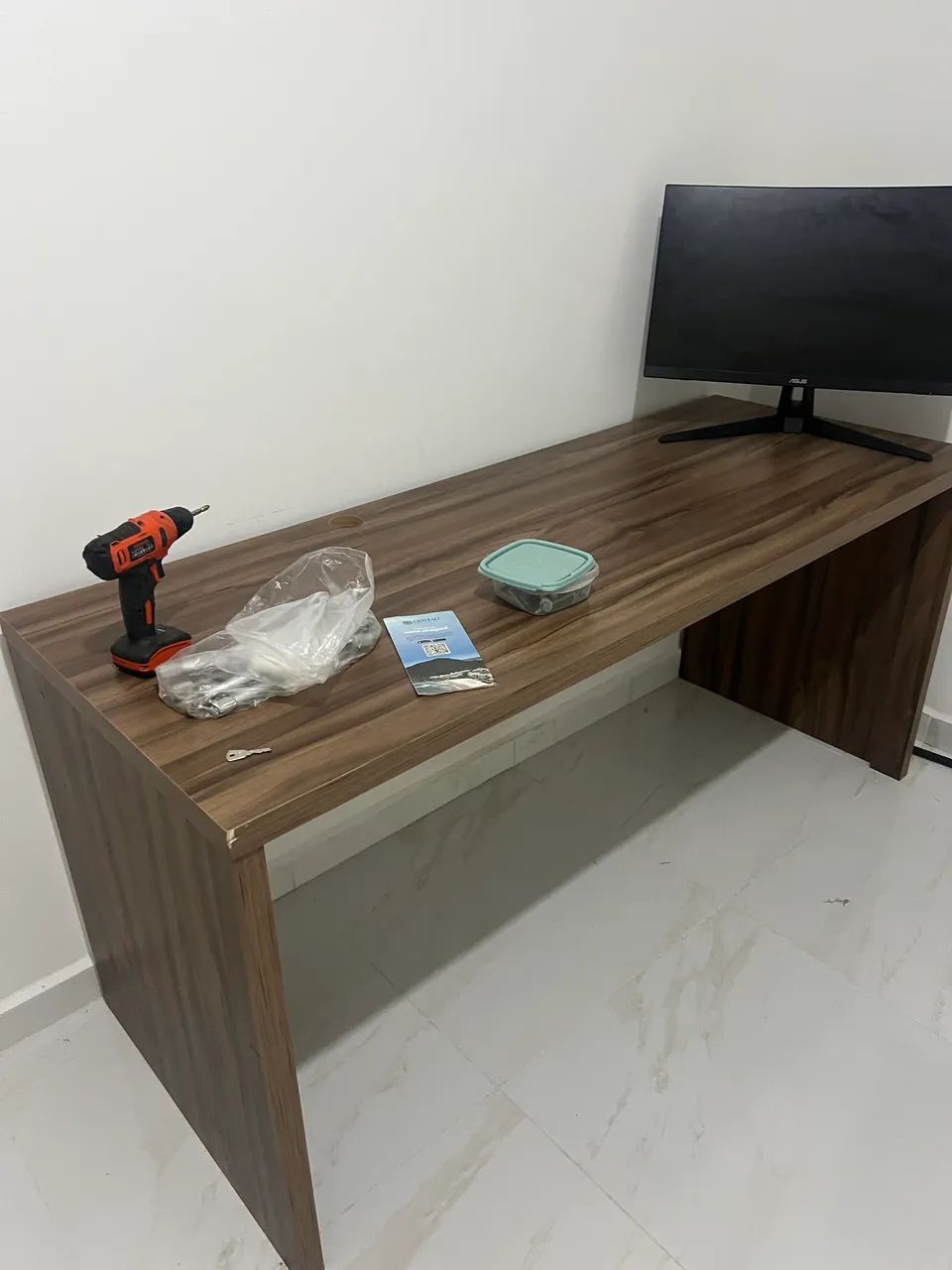 Mesa de Escritório MDF Marrom - Foto 2