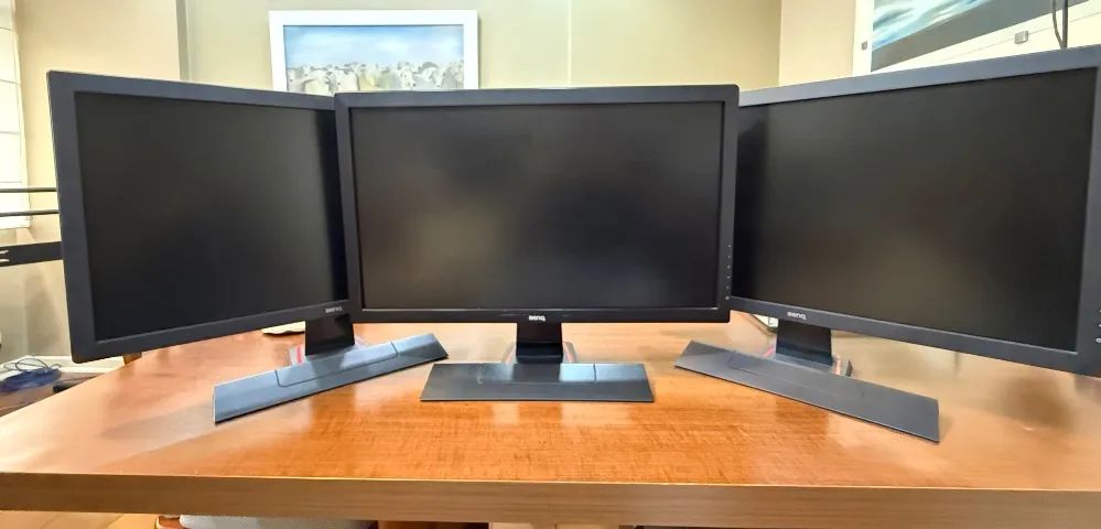 3 Monitores BENQ 24 polegadas RL2455 60hz 1ms