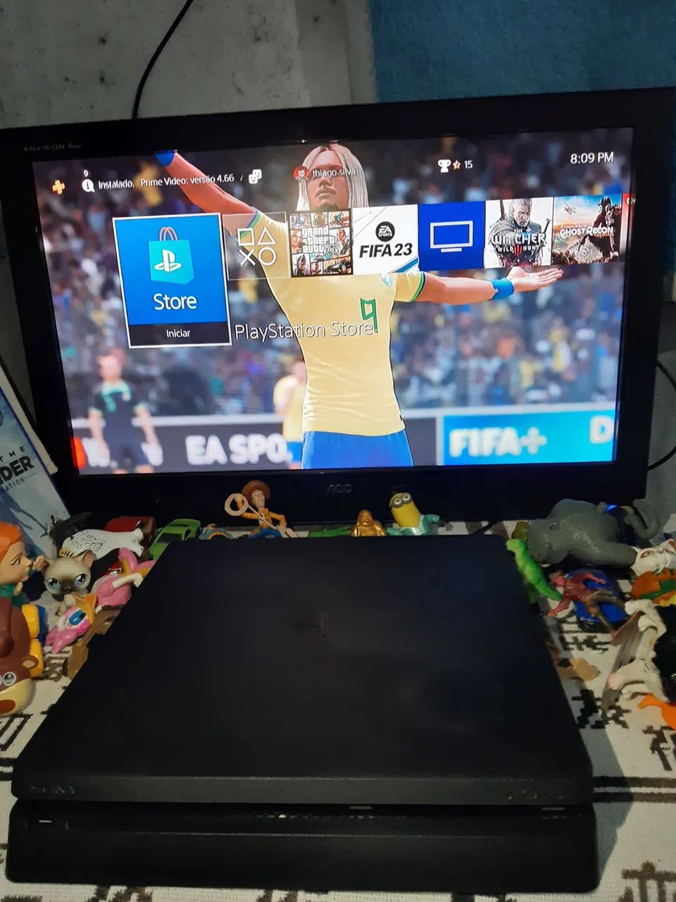 Playstation 4 1TB semi novo 20 jogos - Foto 4
