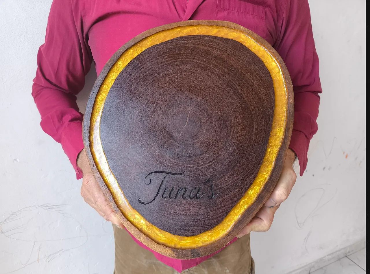 Dia dos país - Tábua rústica personalizada - Foto 4