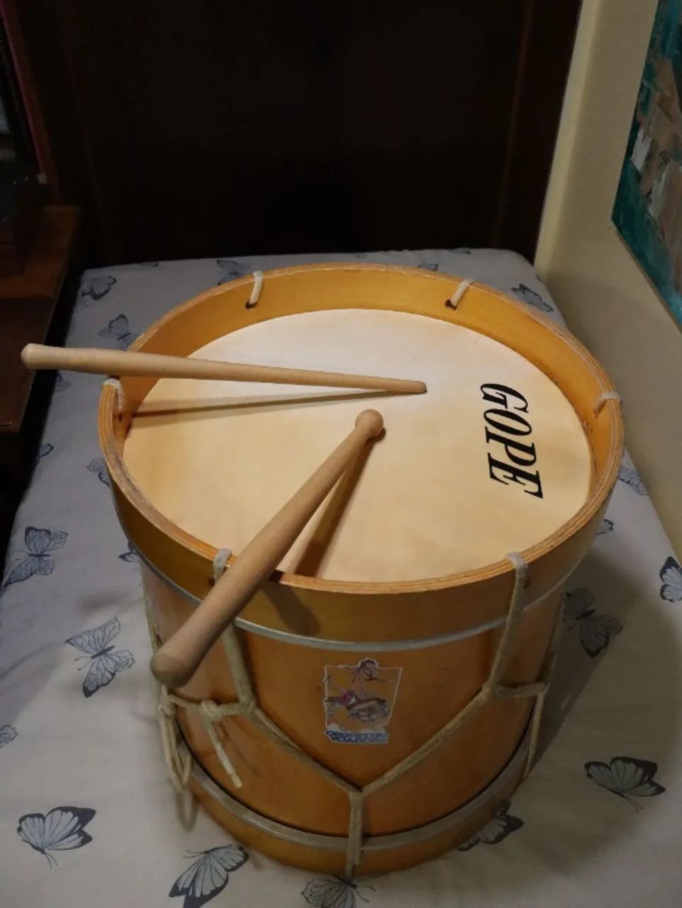 Tambor Alfaia 16 Polegadas Gope Aro Metálico