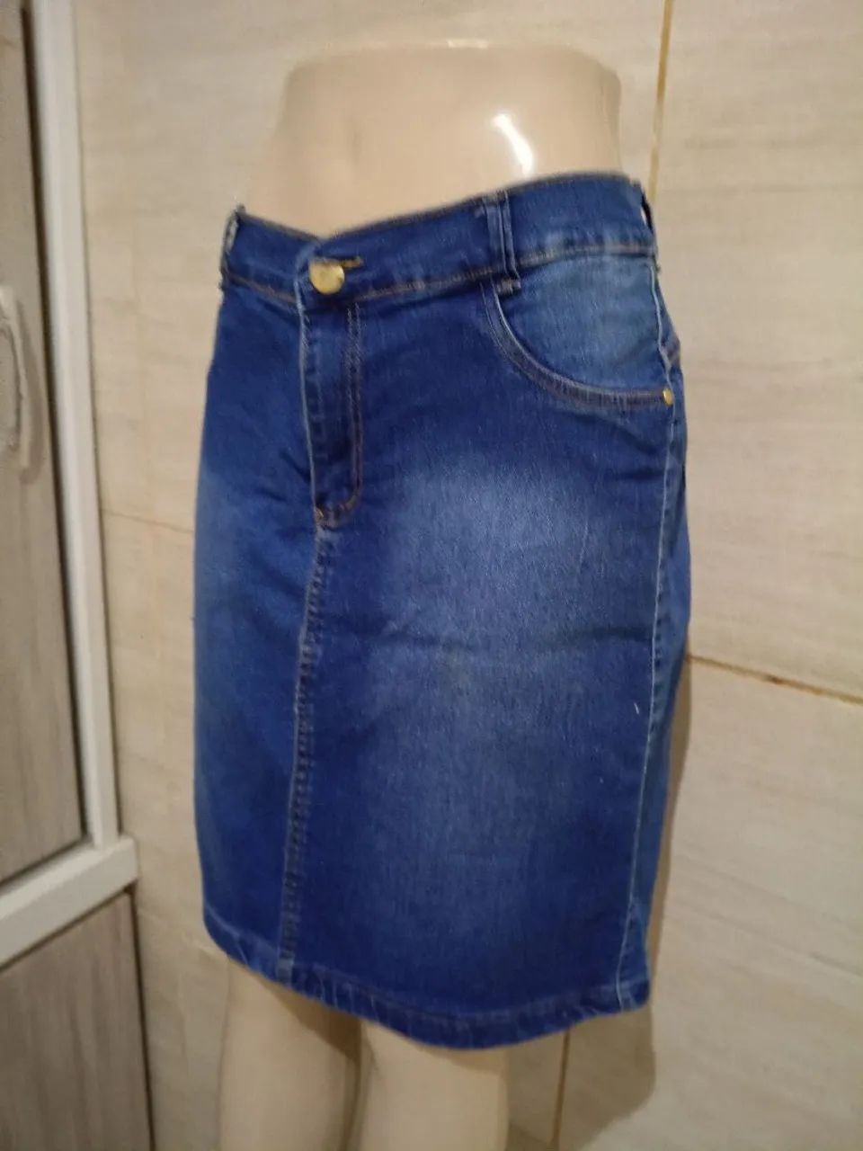 Saia jeans longa  - Foto 2