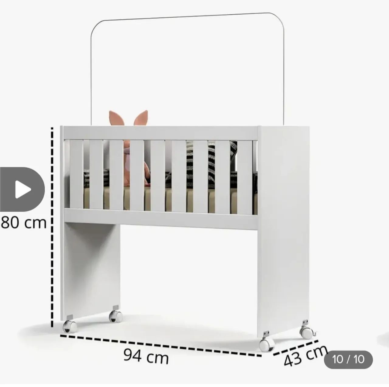 Mini Berço de Zero à 6 Meses do Bebê  - Foto 5