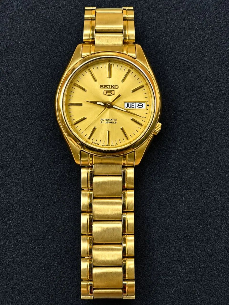 RELÓGIO SEIKO 5 AUTOMÁTICO com FUNDO de VIDRO 