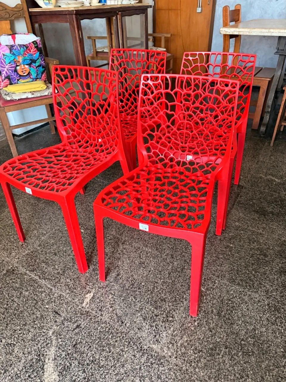 CONJUNTO CADEIRAS VERMELHA  - Foto 3