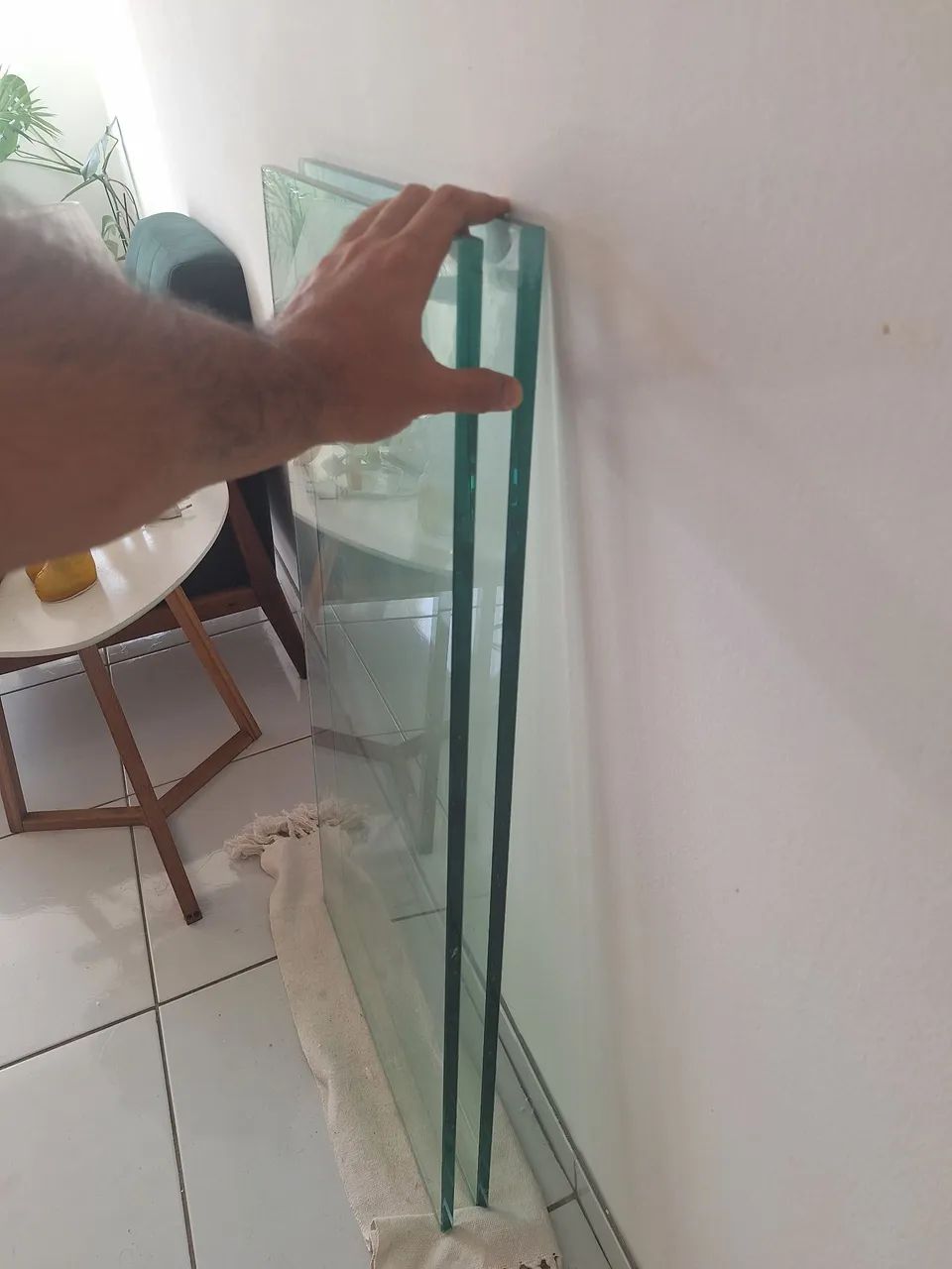 Pés ou tampos de mesa em vidro Grosso de 15mm, material robusto! - Foto 2