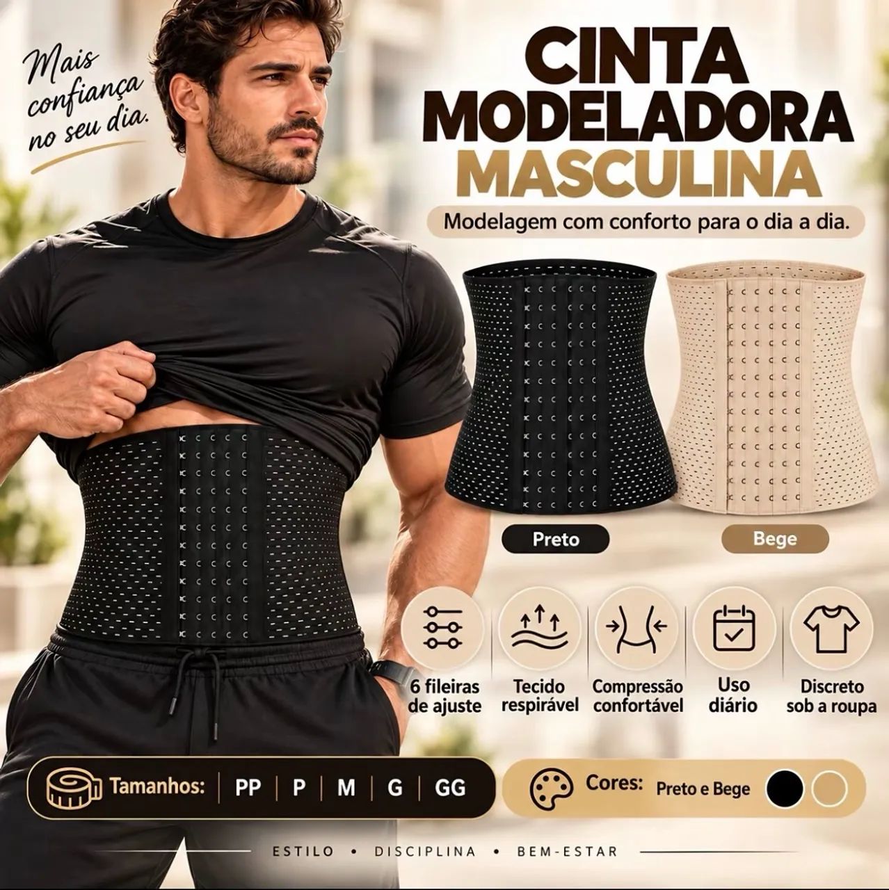 Cinta Masculina p/ Abdômen  - Foto 3