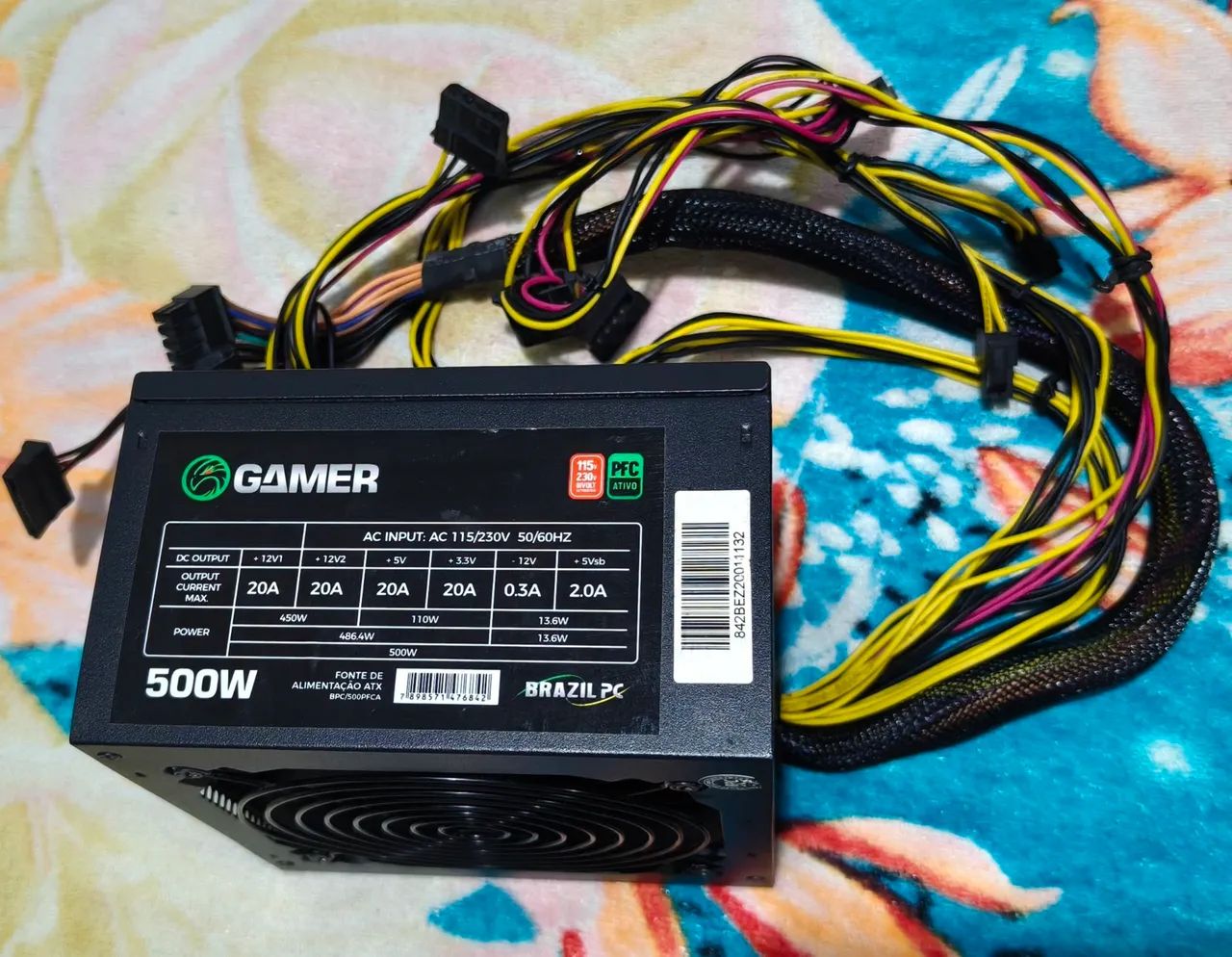 Fonte Gamer 500w PFC ativo 