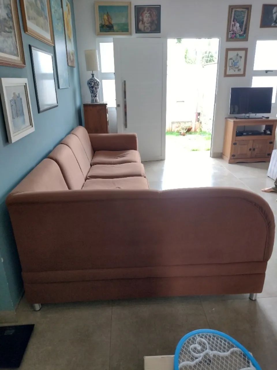 Sofá em L marrom  - Foto 3