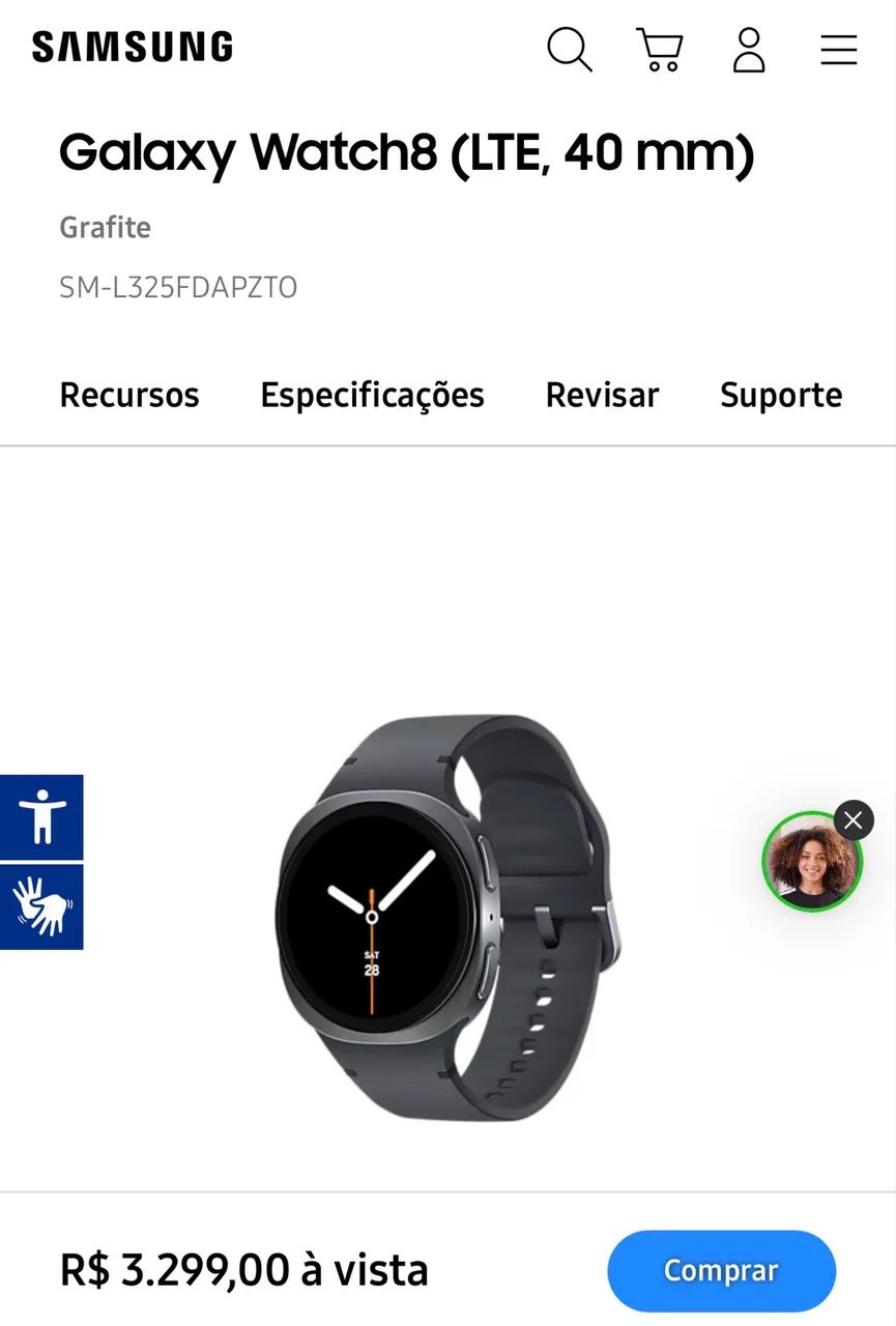 Relógio Galaxy Watch8 (LTE, 40 mm) - Foto 3
