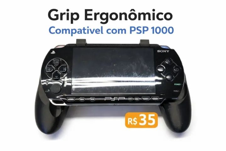 Grip Ergonômico com Alças Compatível com PSP 1000