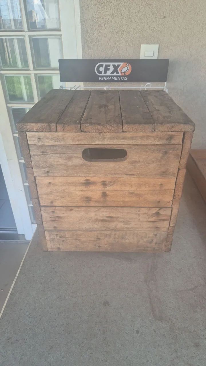 Kit Banco e banqueta de madeira - Foto 2