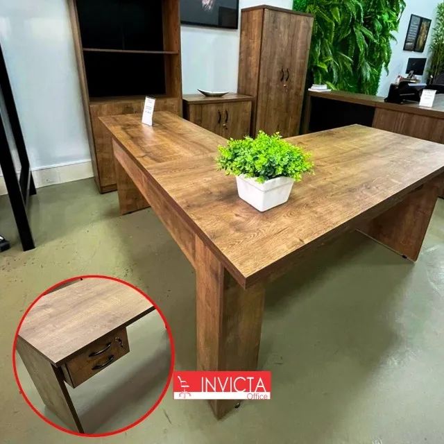 PROMOÇÃO TROCA DE SHOWROOM MESA EM L PARA ESCRITÓRIO/HOME OFFICE