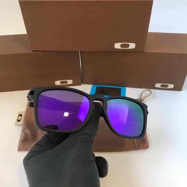 óculos de sol oakley latch squared violeta lentes polarizadas - Foto 3