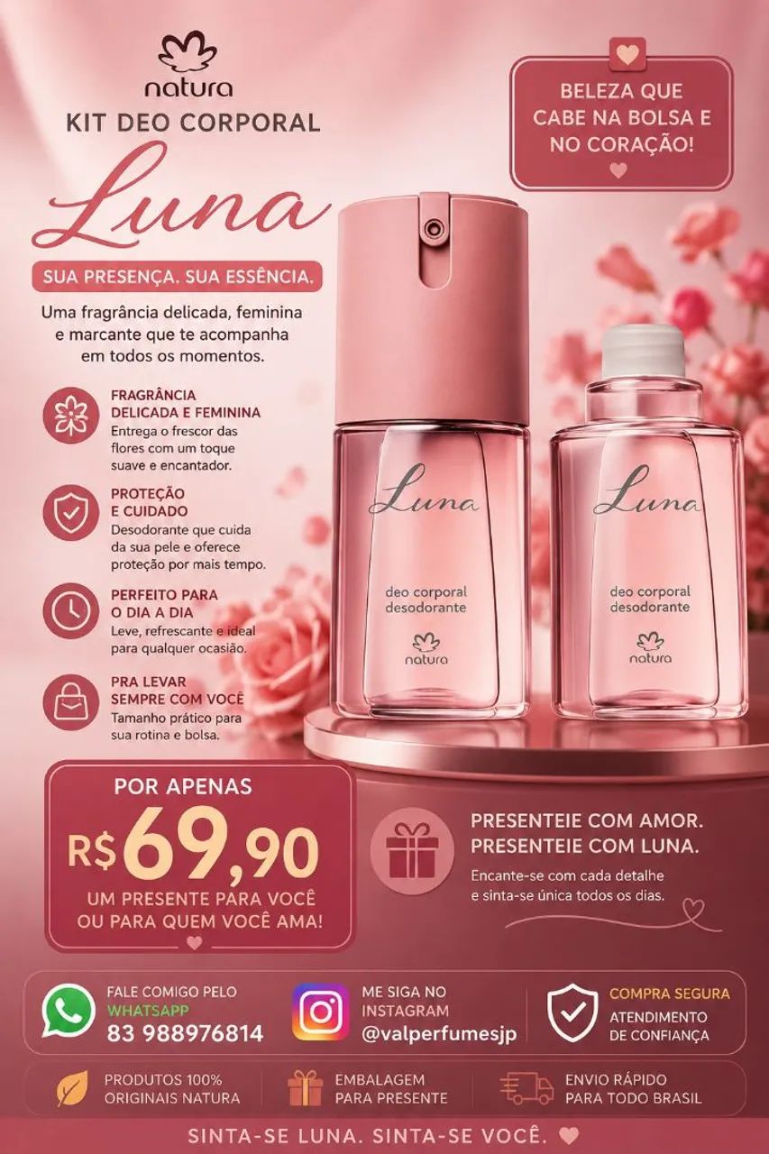 Kit Deo Corporal Natura 