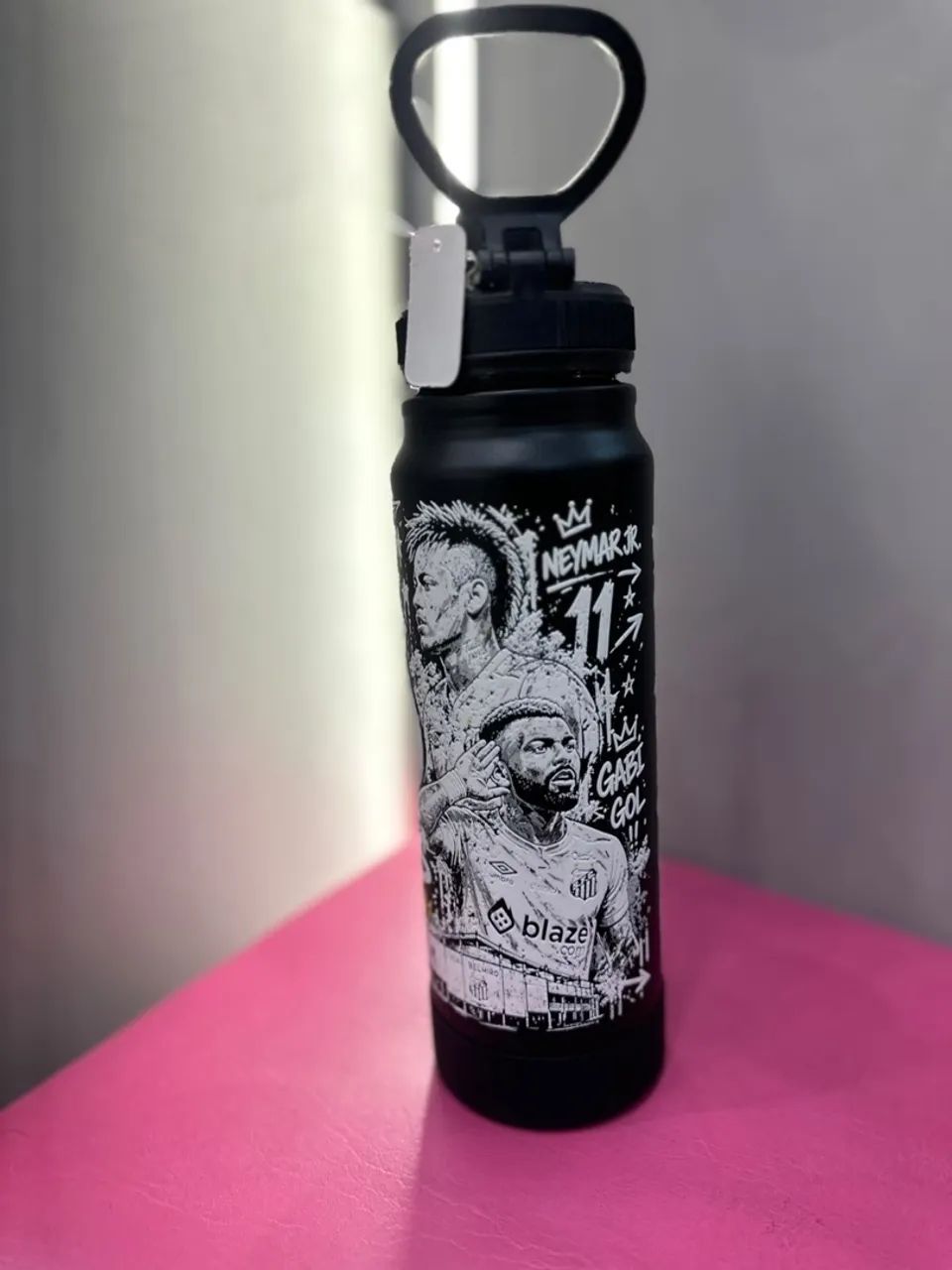 garrafa térmica santos 800ml preta