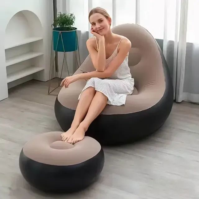Poltrona Inflável com Suporte para os Pés - Foto 3