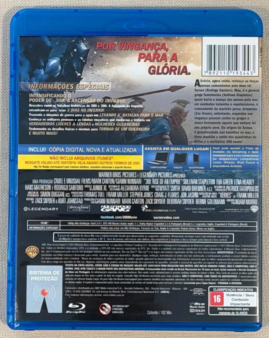 BLU-RAY 300 A ASCENSÃO DO IMPÉRIO (ORIGINAL) - Foto 2