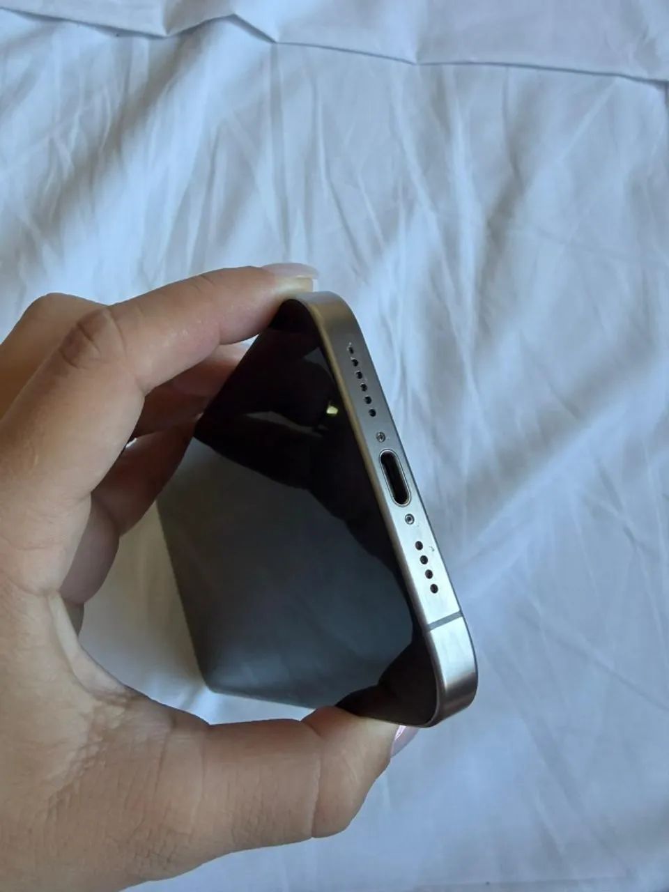 iphone 15 pro max cinza titânio - Foto 5