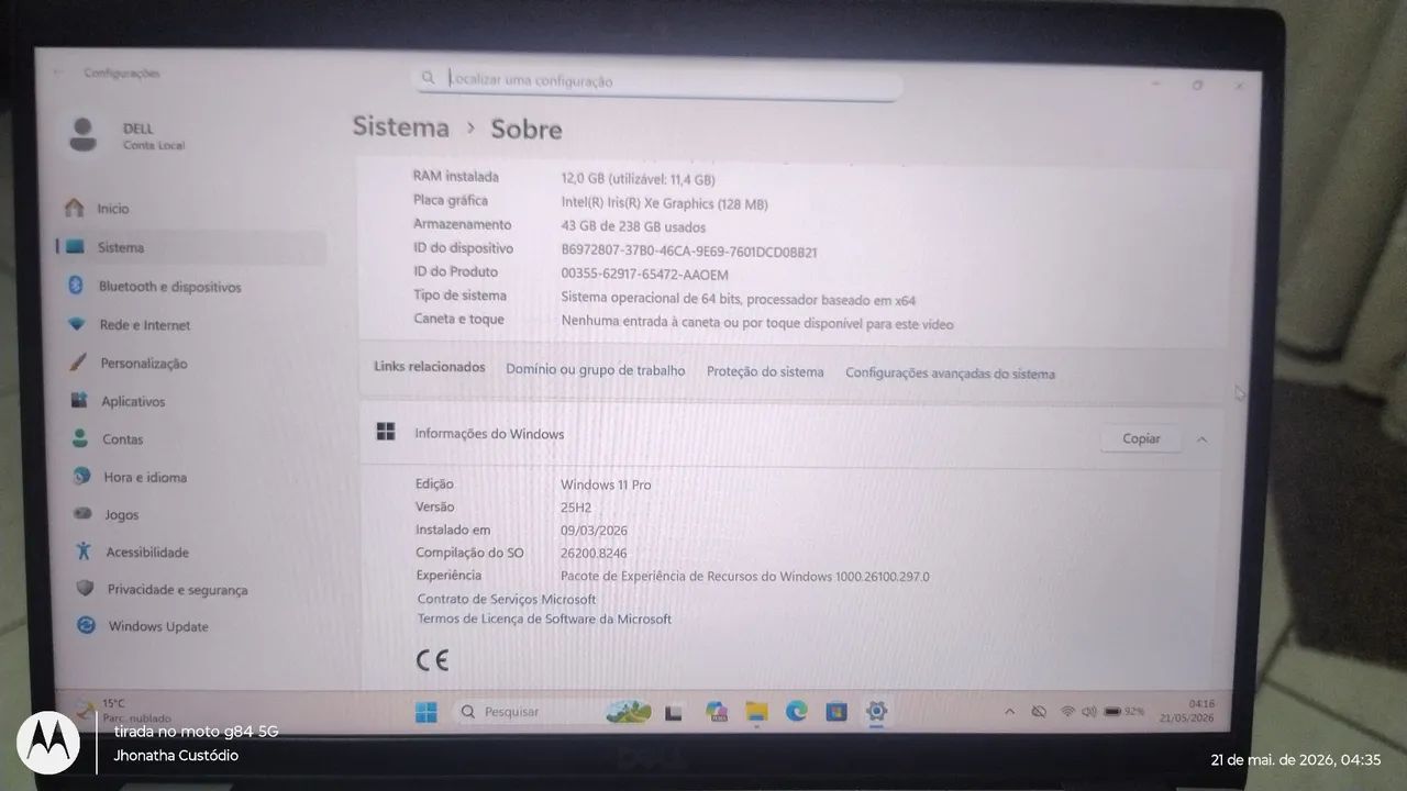 Notebook Dell Latitude 5420 - 11 gen - 12 GB RAM e NVME 256 GB - Foto 3