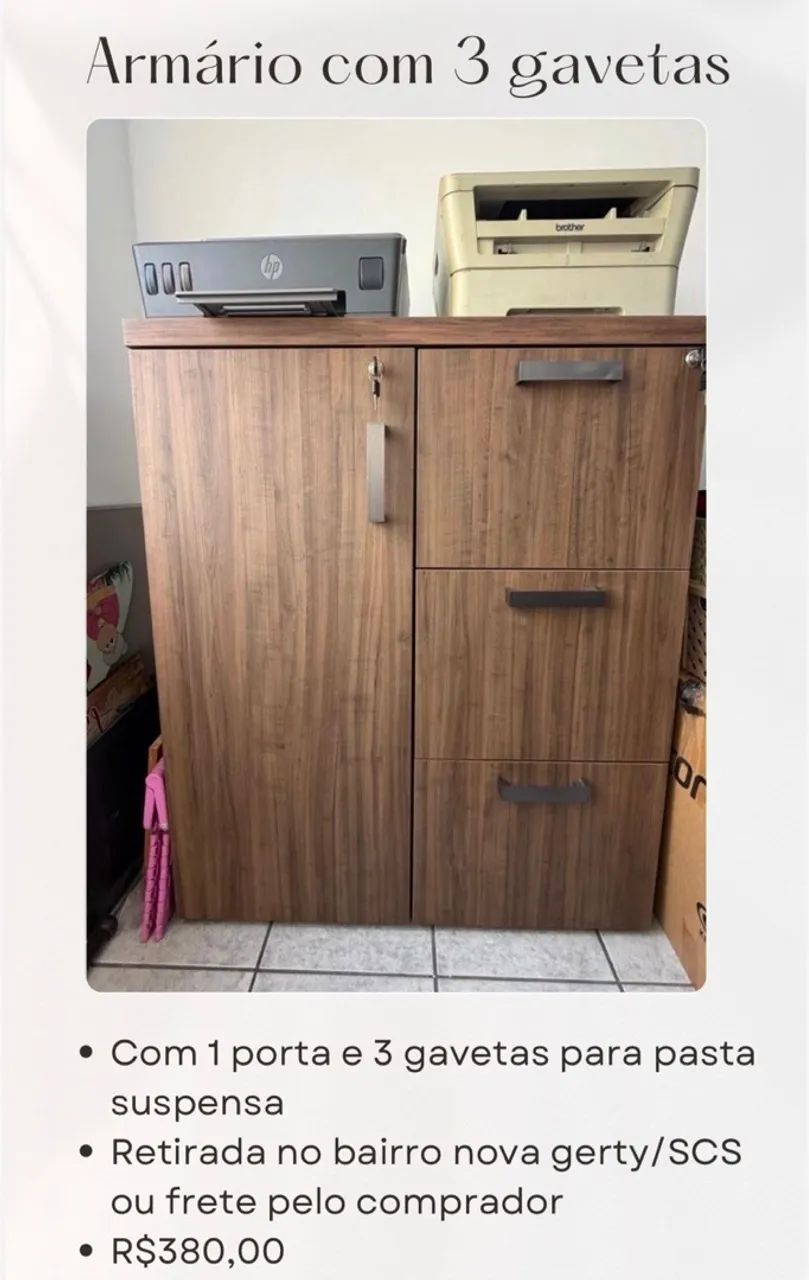 Armário 3 gavetas
