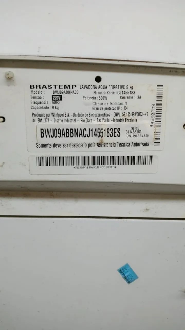 Máquina de Lavar Roupas Brastemp 9Kg Bwj09abbna30 - Foto 2
