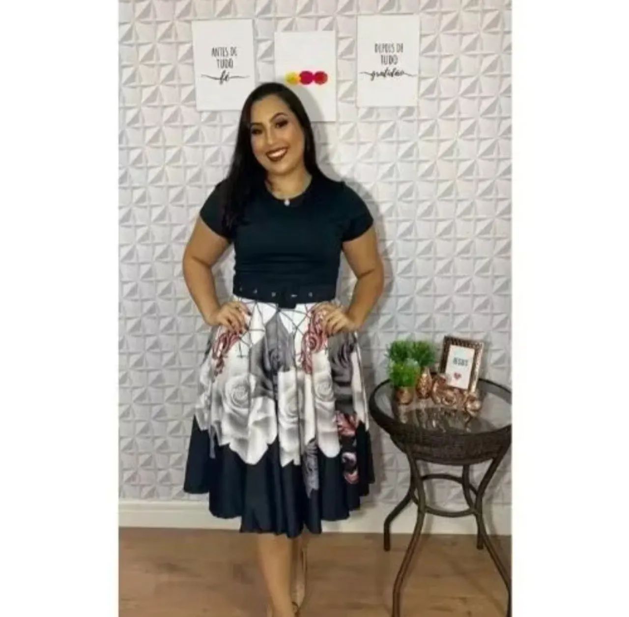 3 vestidos godê com cinto  - Foto 2