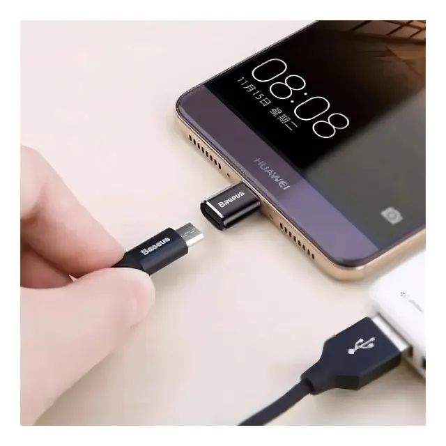 Adaptador Baseus Micro USB para Tipo C OTG - Foto 4