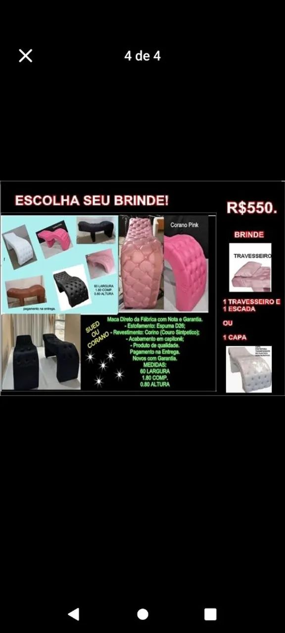 Promoção Maca Curvada Brinde Escada + travesseiro 