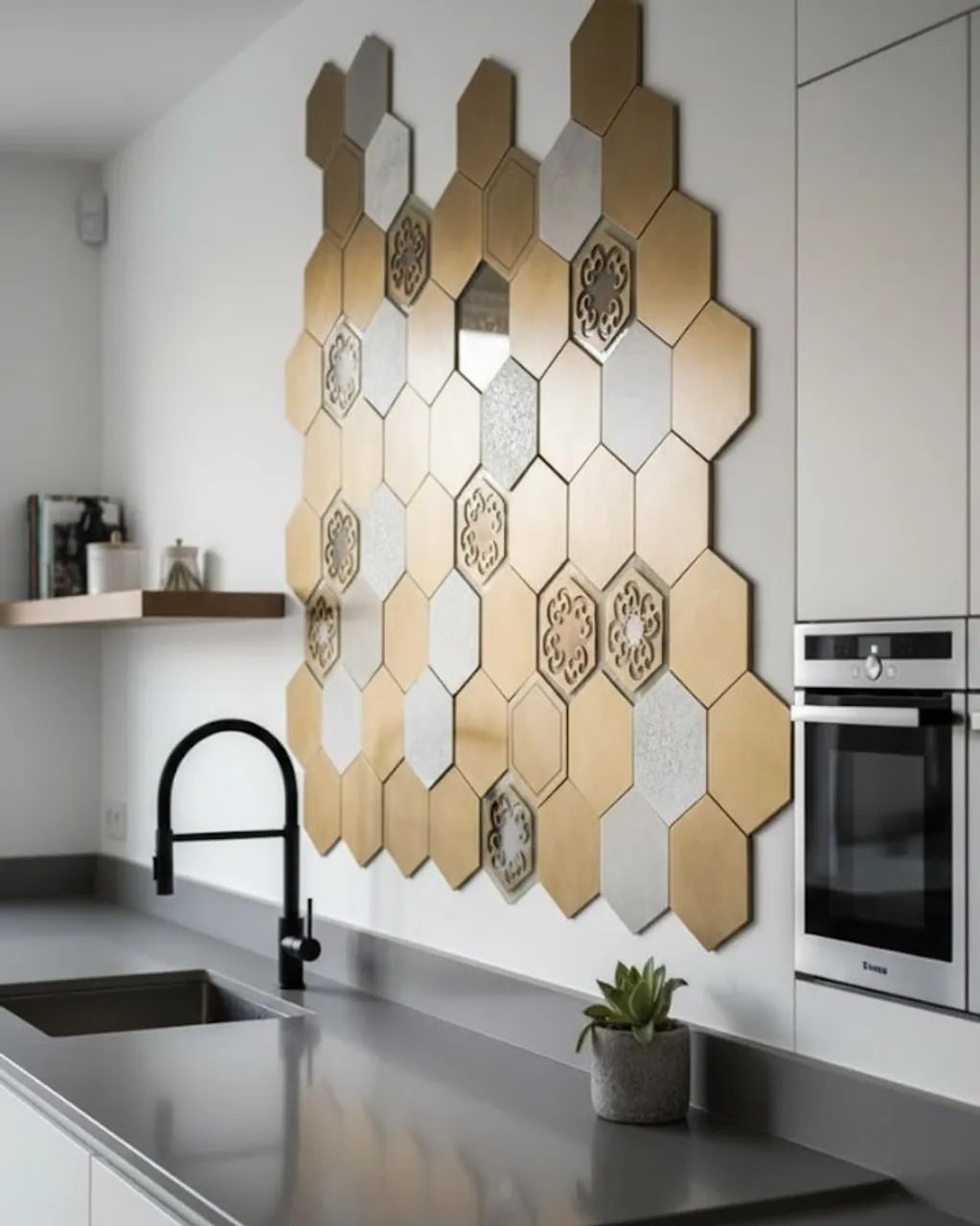 PEÇAS HEXAGONAIS GLACIER GOLD KIT COM 5 PEÇAS ÚNICAS - ESTOQUE LIMITADO! - Foto 3