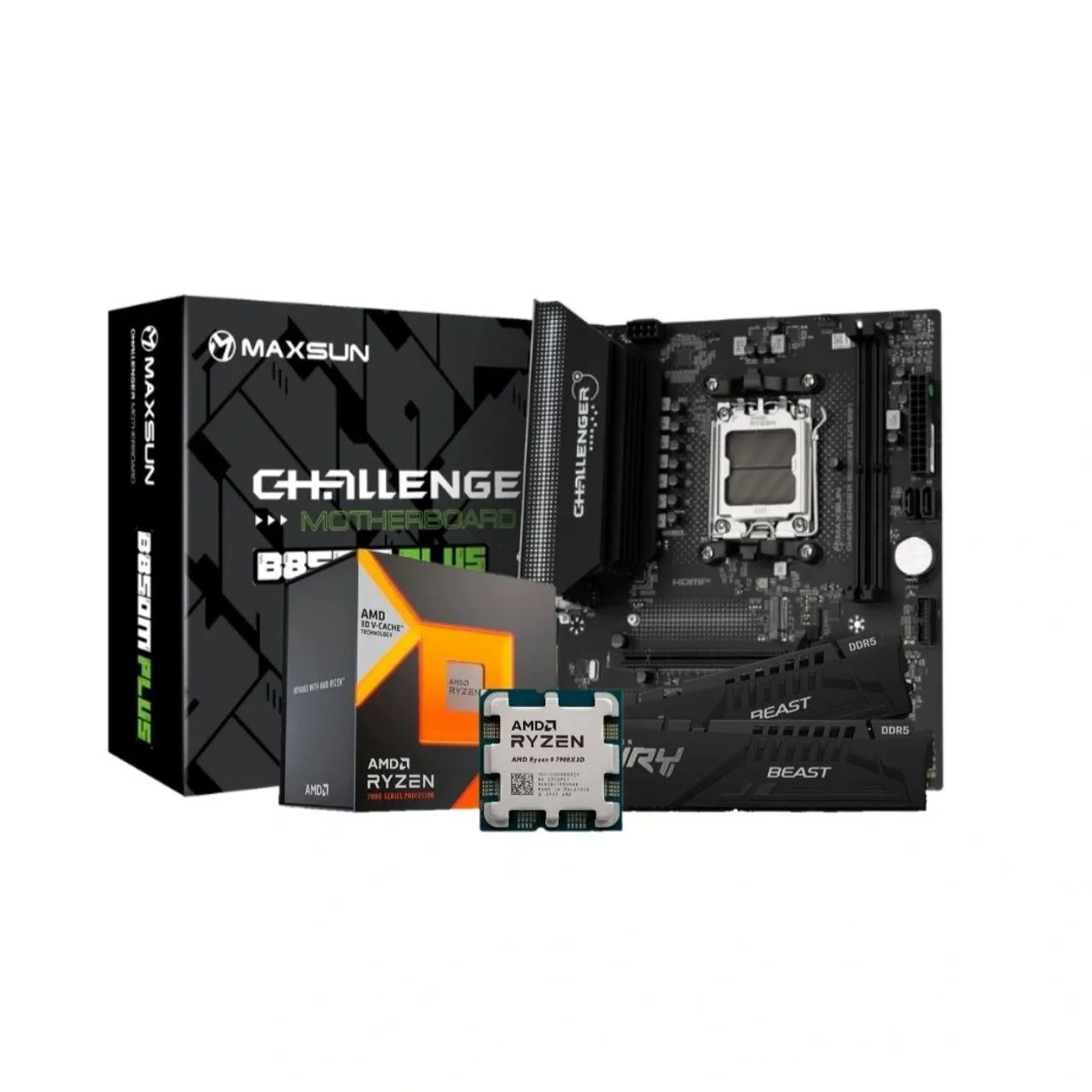 Ryzen 7 7800x3d + b850m + ram ddr5 16gb | Troco e parcelo