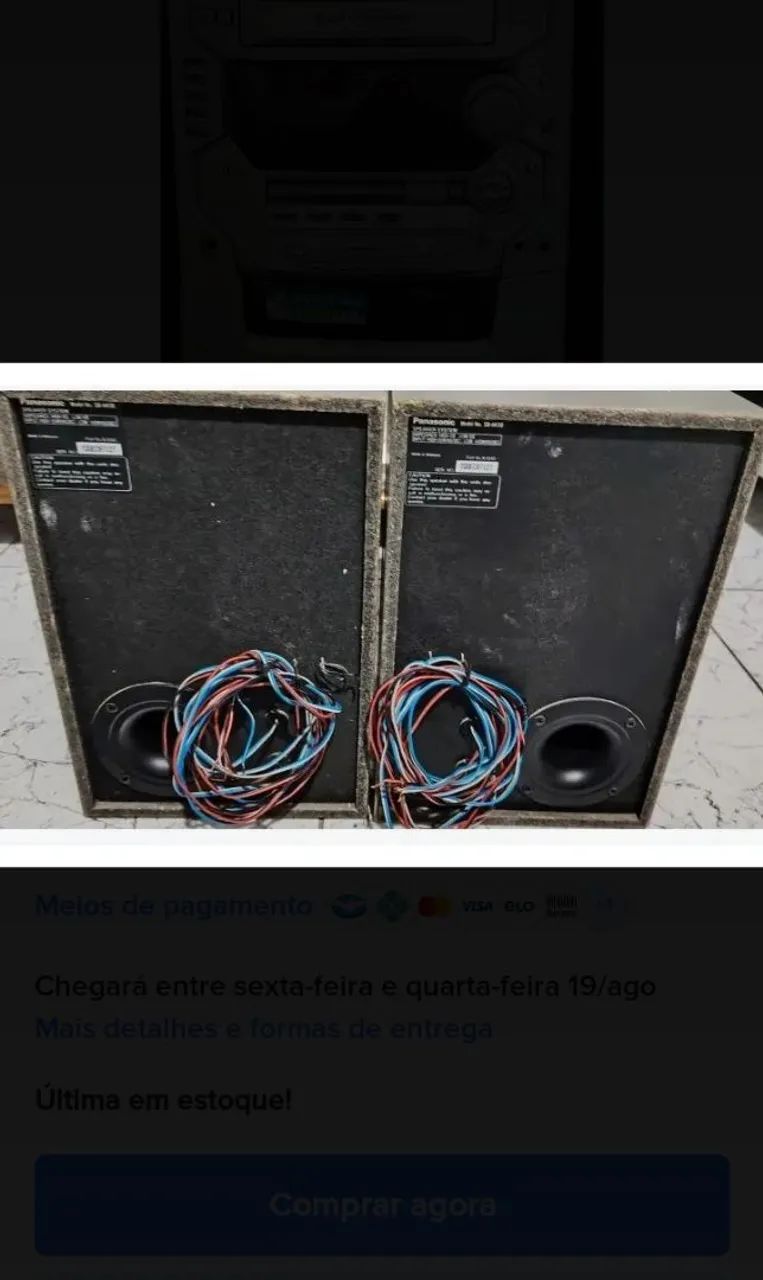 DUAS CAIXAS DE SOM PANASONIC SA AK78  - Foto 3