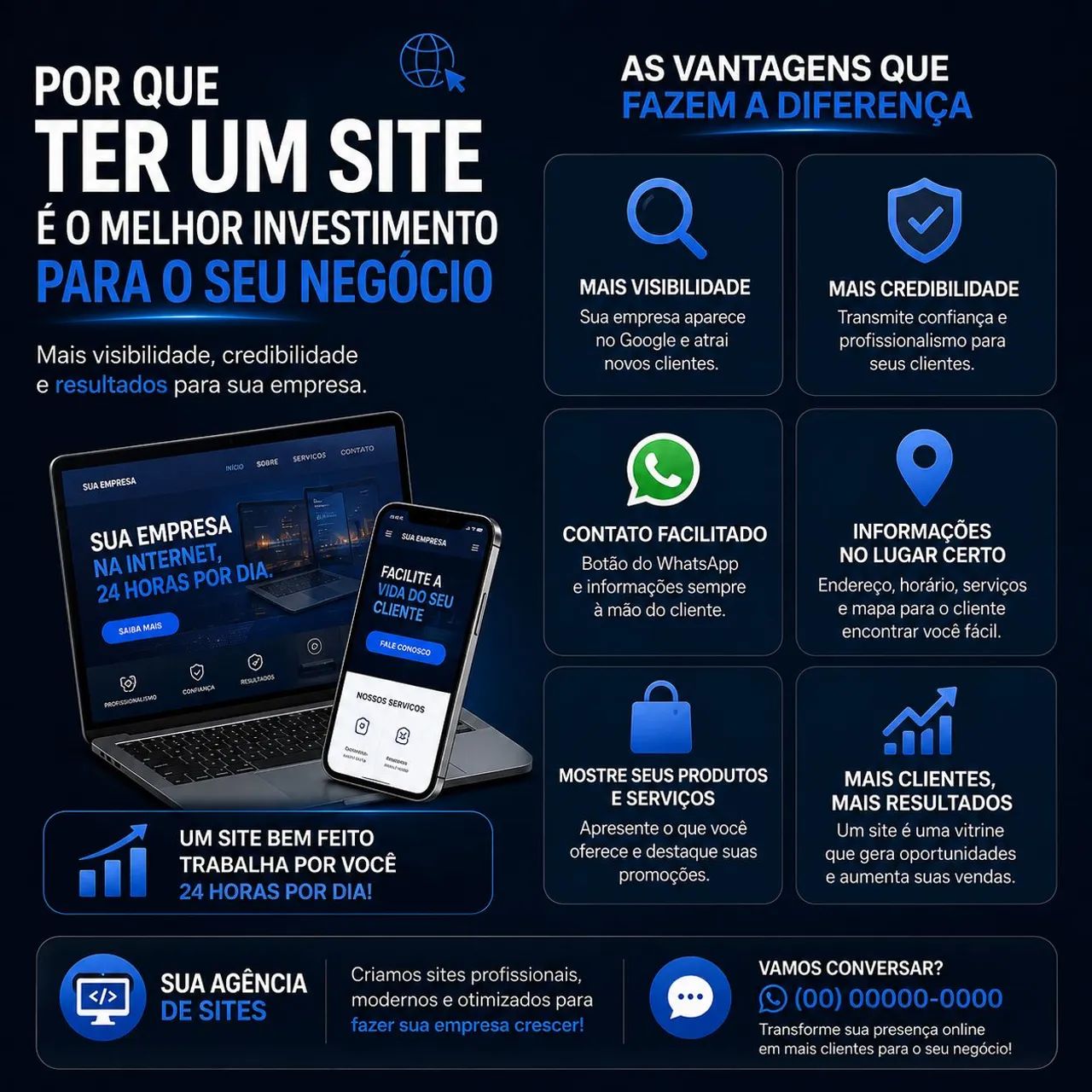 Crio um site online para seu negócio! - Foto 2