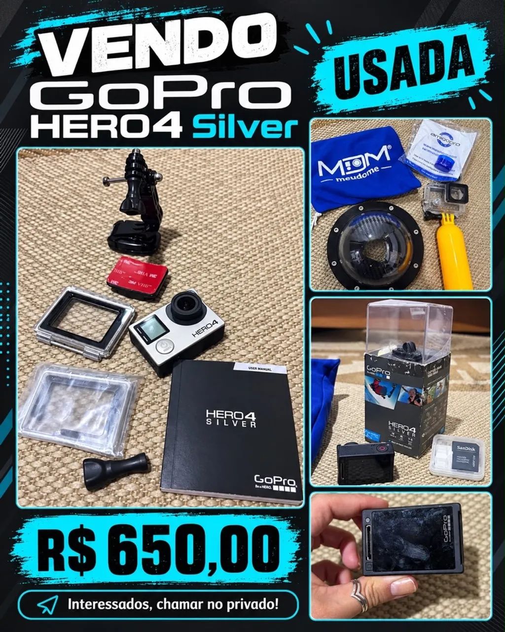 Câmera gopro hero 4 Silver  - Foto 2