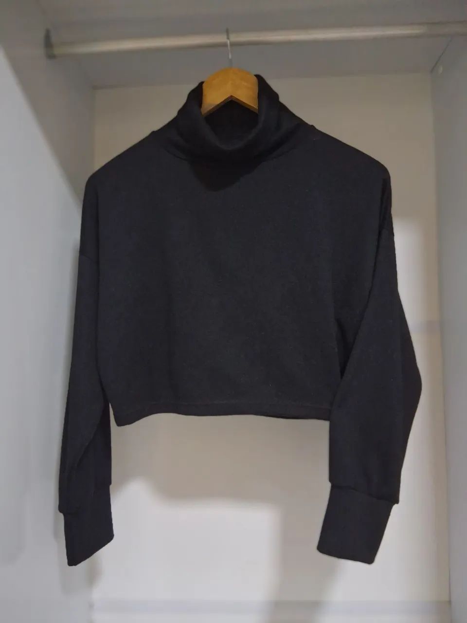 BLUSA LÃ CROPPED  GOLA ALTA - Foto 3