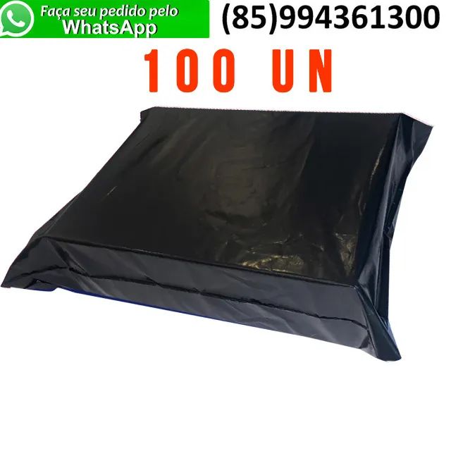 Kit of 100 Opaque Gray Security Plastic Envelopes, 20x30 cm, Packaging for Shipping