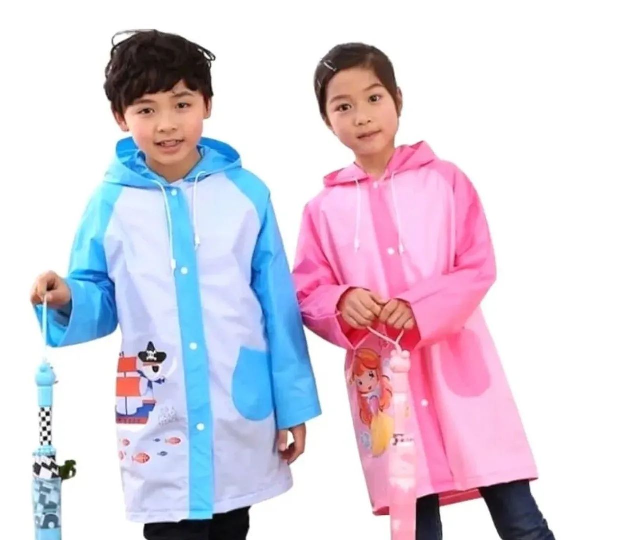 Capa de chuva infantil Menino e Menina - Foto 4