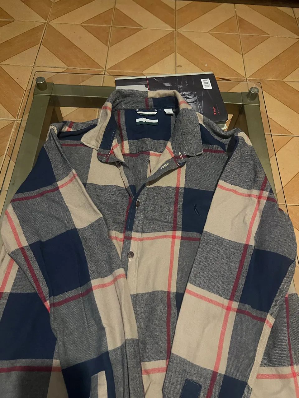 Camisa xadrez manga longa  - Foto 3
