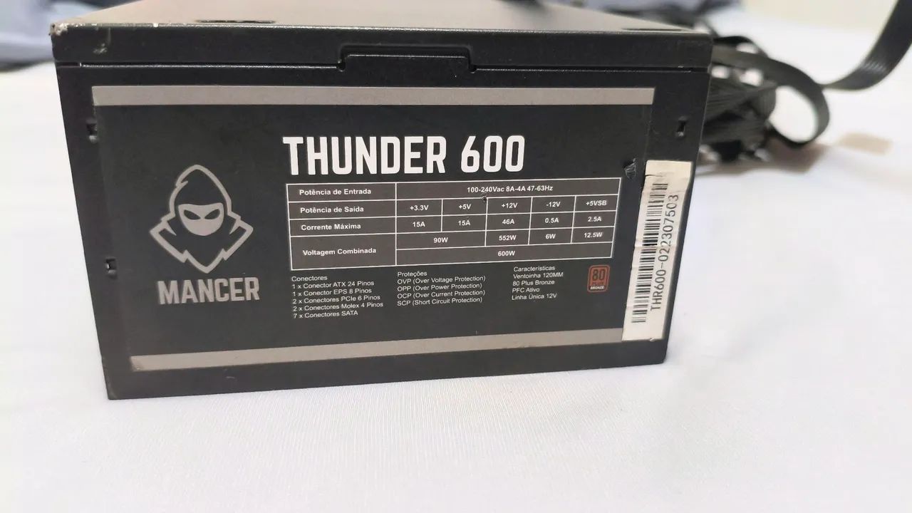 Fonte Mancer Thunder 600W 80Plus - Foto 2
