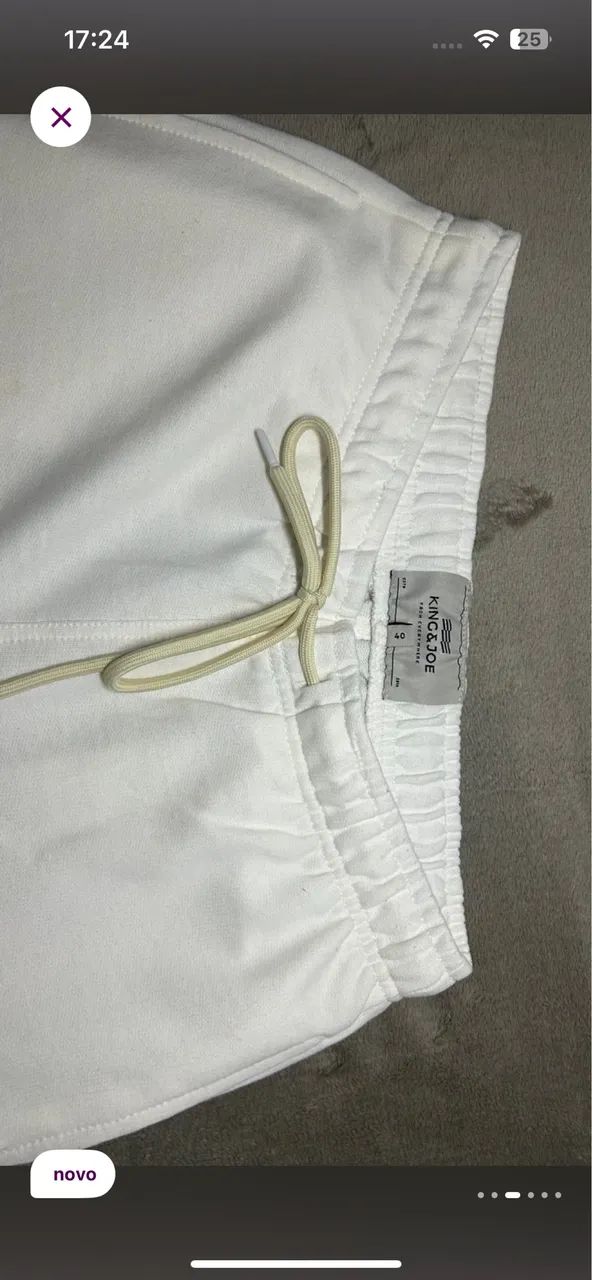 calça de moletom king & joe off-white 40 - Foto 3
